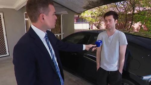 A young father was inside his car with his baby in Brisbane's southside when he came face-to-face with a group of young criminals trying to break in.