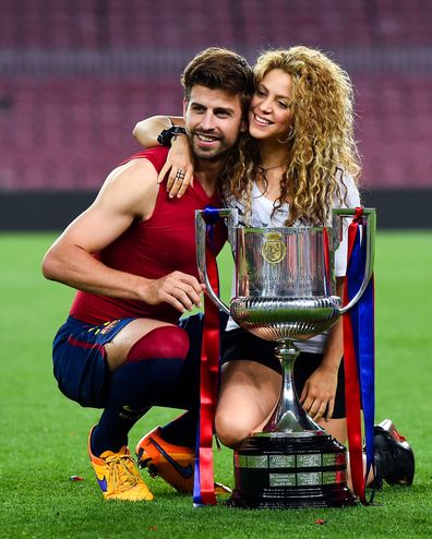 Shakira and Gerard Pique Nou on May 30, 2015 in Barcelona, Spain.