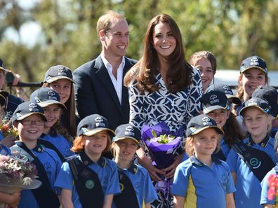 Prince William and Kate Middleton in Winmalee, 2014.