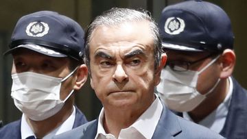  In this May 11, 2012, file photo, then Nissan Motor Co. President and CEO Carlos Ghosn speak during a press conference in Yokohama, near Tokyo. A close friend says Monday, Dec. 30, 2019 that Ghosn, who is awaiting trial in Japan, has arrived in Beirut. It was not clear how Ghosn, who is of Lebanese origins, left Japan where he is under surveillance and is expected to face trial in April 2020