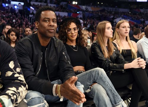 Celebrities like Chris Rock lined the courtside seats at the Staples Centre for the game. (AAP)