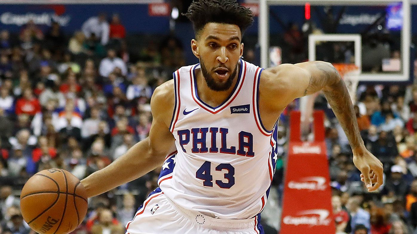 Jonah Bolden in action for the 76ers