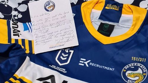 Parramatta Eels send fan surprise in mail after open heart surgery