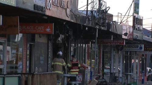 Aï»¿n investigation is underway after a suspected arson attack on an Acai shop in Melbourne spread to adjoining businesses. The Acai shop on Mahoneys Road in Campbellfield was completely alight by the time police arrived at 3.40am. 