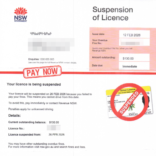 Andy ha ricevuto una lettera scioccante in cui gli veniva comunicato che gli dovevano 130 dollari e che la sua patente stava per essere sospesa.