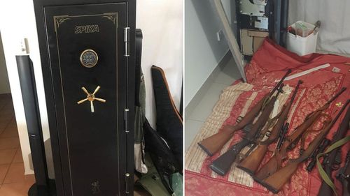 Police recover eight stolen rifles and gun safe from Darwin property