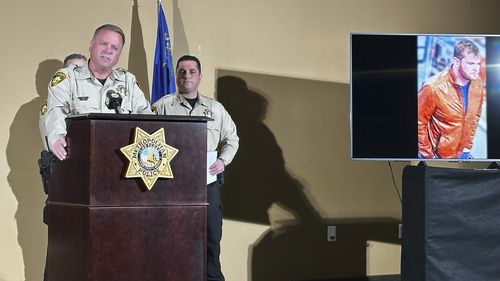 Las Vegas Metropolitan Police Department Sheriff Kevin McMahill speaks during a press conference regarding developments of a New Year's Eve truck explosion Friday, Jan. 3, 2025 in Las Vegas. (AP Photo/Rio Yamat)