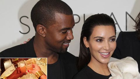 One step from a ring? Kim Kardashian and Kanye show off bling-tastic ‘His and Hers’ bracelets