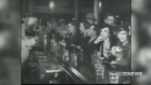 People drink at the secret bars during the prohibition. (9NEWS)