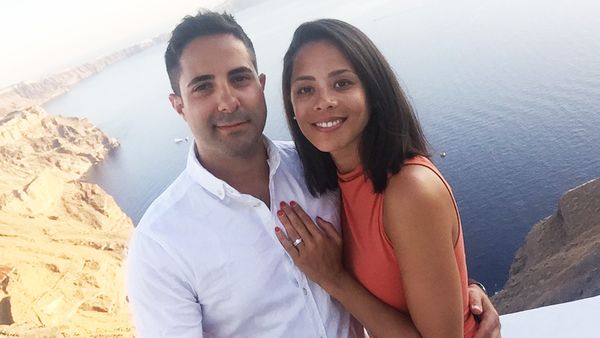 Over the moon: Elisa and her husband Steve fell pregnant on their honeymoon. Image: Elisa Mercuri