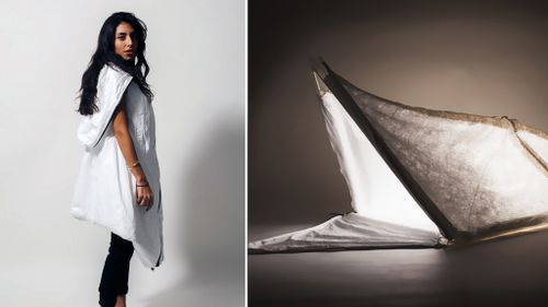 Design graduates create 'wearable shelter' for Syrian refugees