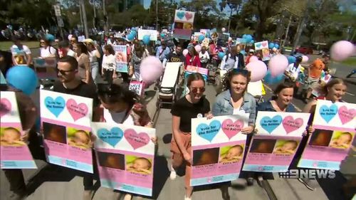 The march came 10 years after the Victorian government first legalised abortion in the state.