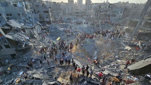 Jabalya refugee camp airstrike aftermath