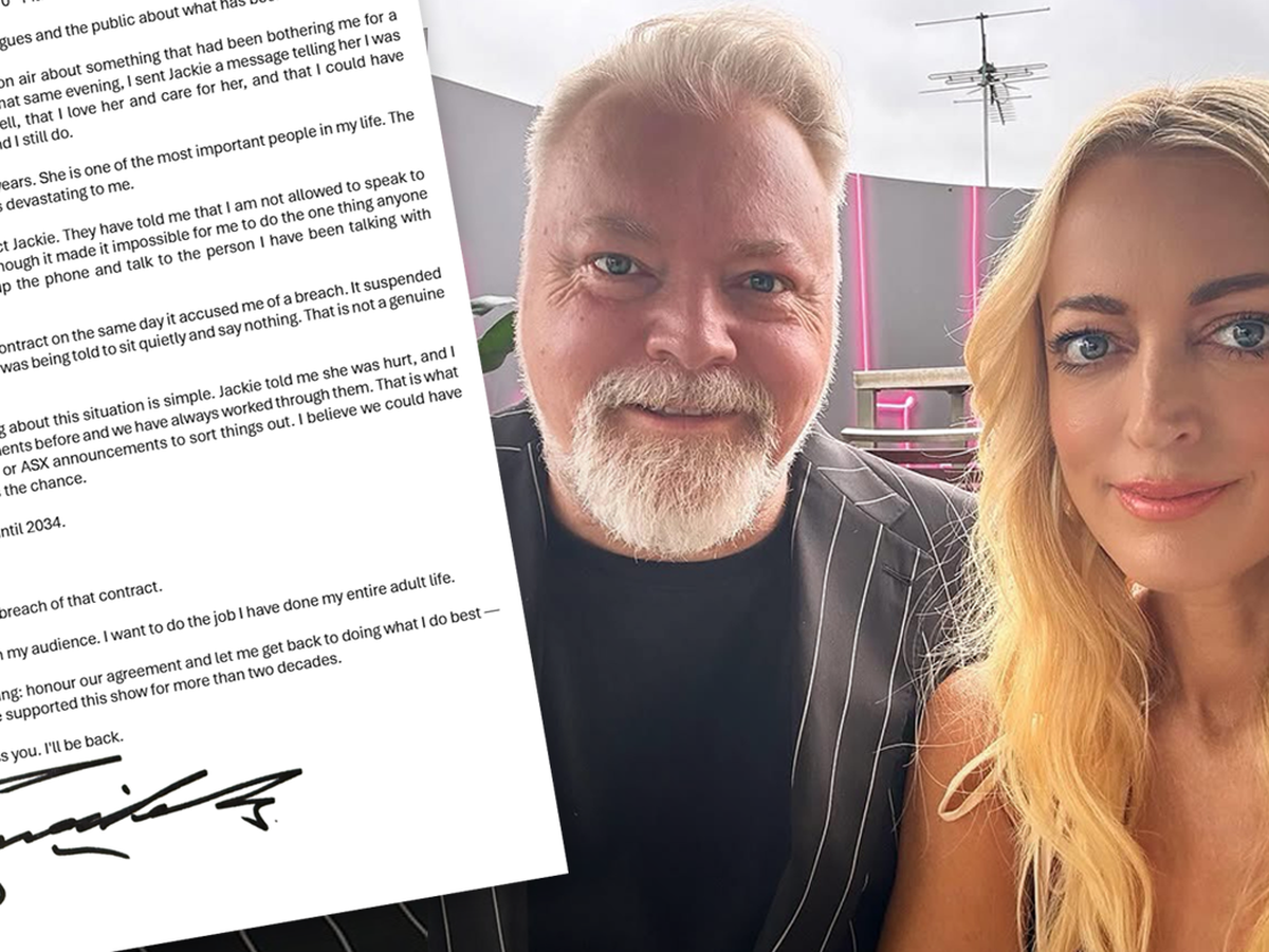 Kyle Sandilands denies breaching contract, claims he is 'not allowed' to  contact co-host Jackie 'O' Henderson in first public statement