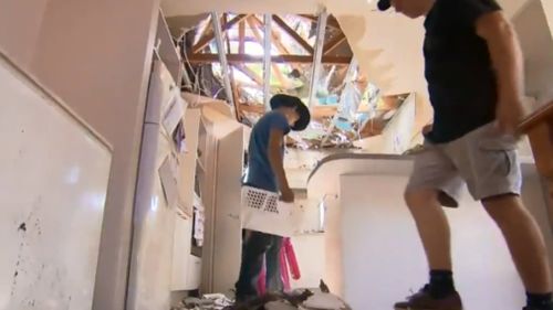 Trees were felled as the powerful storm moved through Queensland's south-east. (9NEWS)