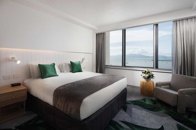 The King Ocean View room on the sixteenth floor is an effortlessly chic and fun space.