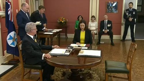 Annastacia Palaszczuk is sworn in as Premier of Queensland.