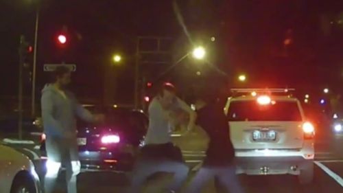 The brawl occurred on a Seaton road last night. (9NEWS)
