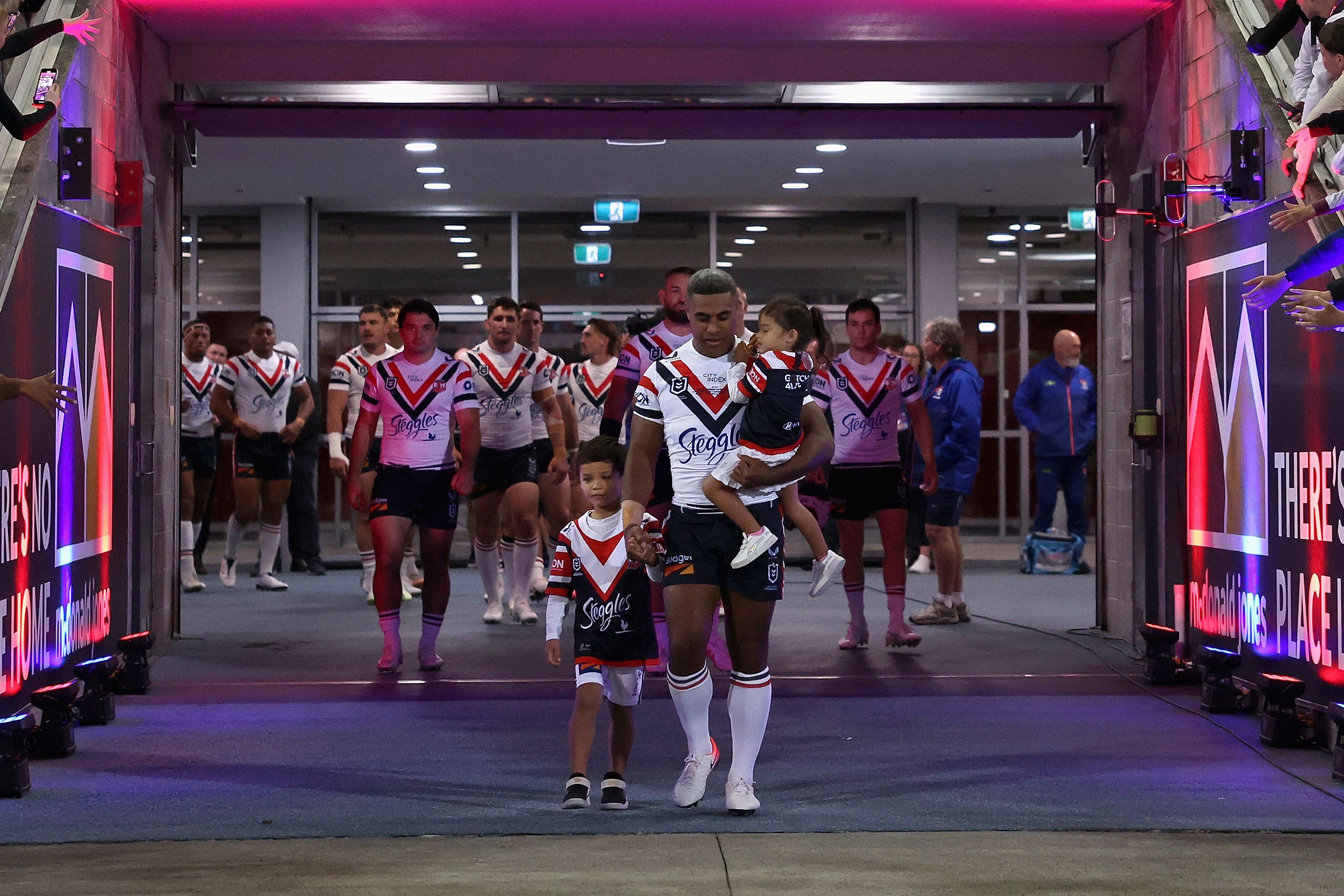 Sydney Roosters celebrate Michael Jennings' 300th match despite NRL's decision