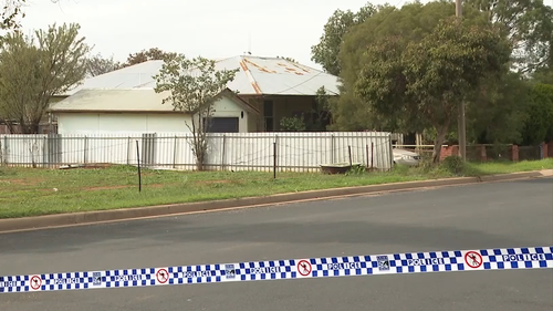 The crime scene after Kenneth Campbell was found dead in Parkes in May 2020.