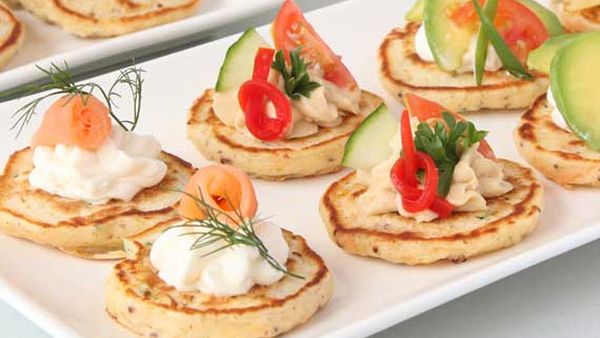 Savoury vegetable pikelets
