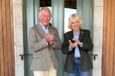 Prince Charles and Camilla also joined in from their home in Scotland.