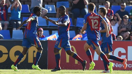 The Newcastle Jets proved no match for Adelaide. (9NEWS)