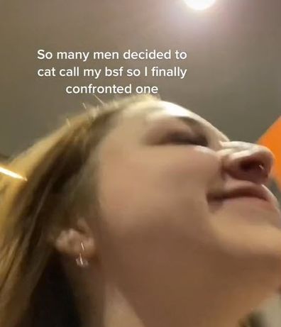 woman confronts man who cat calls her friend