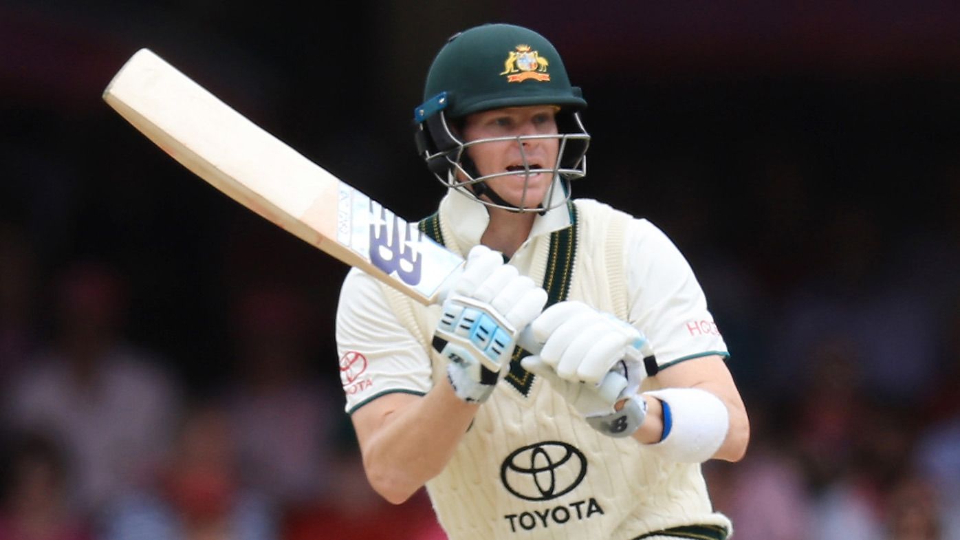 Steve Smith of Australia bats on Jane McGrath Day during day three of the Men&#x27;s Third Test Match in the series between Australia and Pakistan at Sydney Cricket Ground on January 05, 2024 in Sydney, Australia. (Photo by Mark Evans/Getty Images)