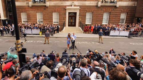 The Duchess and Duke of Cambridge outside St. Mary's Hospital in July 2013 shortly after the birth of Prince George. (AAP)