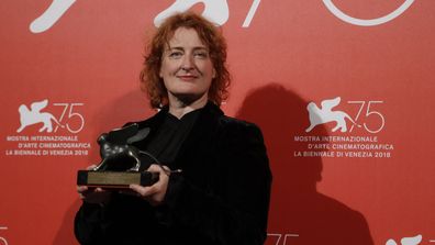 Director Jennifer Kent holds the Special Jury Prize award for 'The Nightingale' at the awards photo call of the 75th edition of the Venice Film Festival in Venice, Italy, Saturday, Sept. 8, 2018