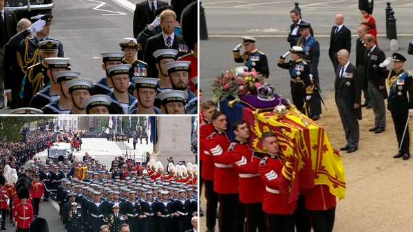 See Princess Charlotte Crying at Queen Elizabeth's Funeral - Parade