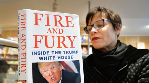 Journalist Michael Wolff's book "Fire and Fury", which covers the first year of the Trump presidency, suggested a tangible "slipping" in Mr Trump's "mental powers" leading to him constantly repeating himself. Image: PA