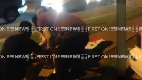 Witnesses tended to the woman before paramedics arrived. (Supplied)