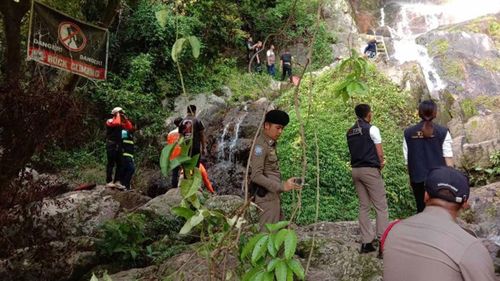 French tourist dies trying to take a selfie at Thai waterfall -- Na Mueang Rescue Unit Koh Samui via AFP