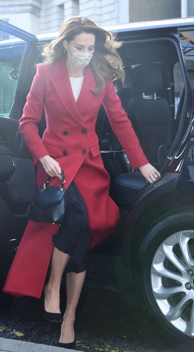 Kate Middleton, Duchess of Cambridge arrives for the launch of the Hold Still campaign at Waterloo Station on October 20, 2020 in London, England.