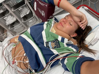 Aussie pop star Alli Simpson details horrific diving accident that left her with two broken vertebrae in her neck.