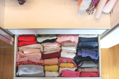 Clothing in a drawer