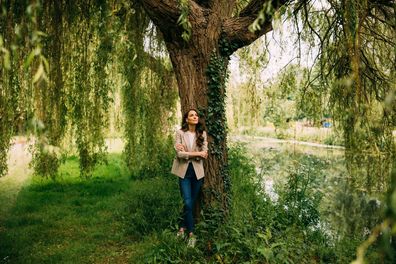 Kate, the Princess of Wales, in a new photograph taken near her home in Windsor.