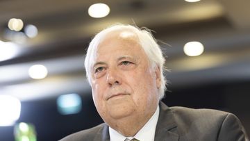 Clive Palmer from the United Australia Party ahead of his address to the National Press Club of Australia in Canberra on Thursday 7 April 2022. fedpol Photo: Alex Ellinghausen