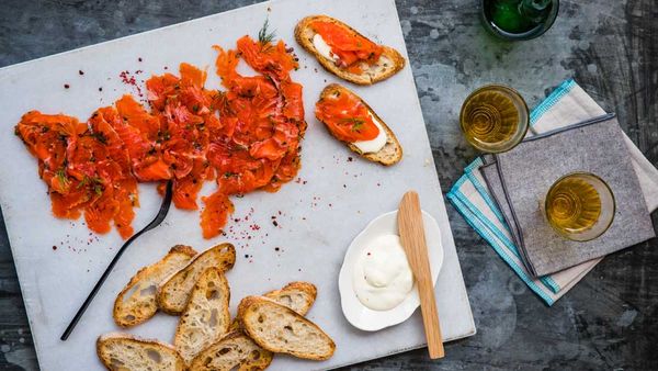 The Fulton family's fennel and pink peppercorn gravlax