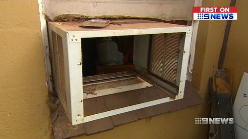 An air-con unit was also stolen from the property. (9NEWS)