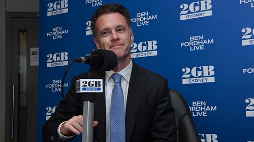 NSW Premier-elect Chris Minns during a 2GB interview with Ben Fordham in Sydney. March 27, 2023. Photo: Kate Geraghty