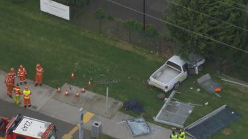 Car crashes into bus stop Carrum Downs, Melbourne.