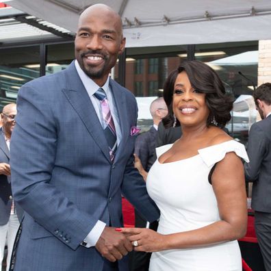 Jay Tucker and Niecy Nash pose for a photo as Niecy Nash is honoured with a Star On The Hollywood Walk Of Fame on July 11, 2018.