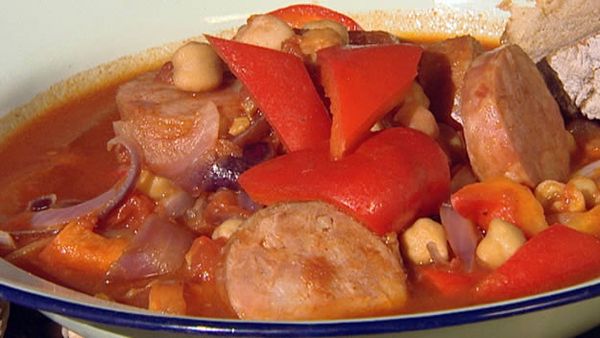 Chickpea and chorizo stew