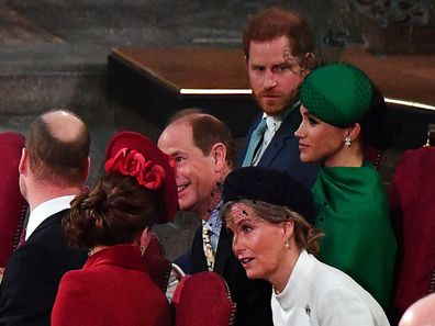 Harry and Meghan attend the Commonwealth Day service in 2020.