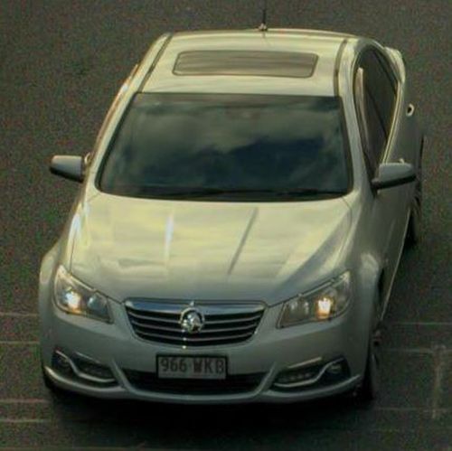 Police are now searching for the man driving this silver Holden Commodore.