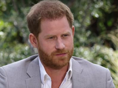 Prince Harry during his interview with Oprah