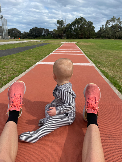 Gemma Maini uses her son as inspiration while running.